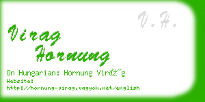 virag hornung business card